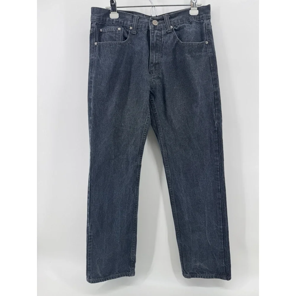 Vintage Mecca Men's Size 32x32 Straight Leg Dark Wash Denim Jeans Y2K Grunge